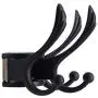 CERRXIAN Flexible Swivel Hook Wall Mounted Hanger Towel Clothes Hat Coat Bag European Style Vintage Multi Triple Hook for Bath Kitchen Garage Bedroom (Black)