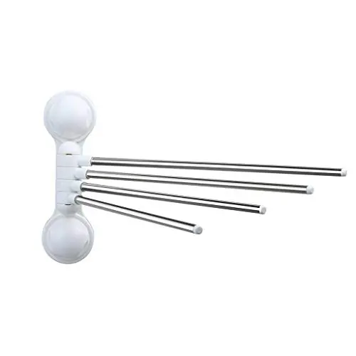 Swivel Towel Rack Wall Mounted Adhesive Traceless Rotatable Towel Bar,BCDshop Towel Holder Drying Organizer Hanger 4-Bar (White) Swivel Towel Rack Wall Mounted Adhesive Traceless Rotatable Towel Bar,BCDshop Towel Holder Drying Organizer Hanger 4-Bar (White)