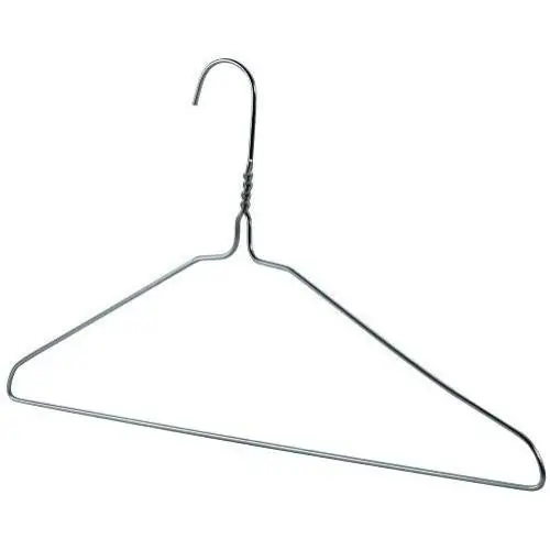 HANGERWORLD 100 Silver 16inch Wire Metal Pants Bar Coat Clothes Garment Hangers HANGERWORLD 100 Silver 16inch Wire Metal Pants Bar Coat Clothes Garment Hangers