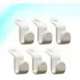 VOSAREA 6pcs Plastic S Shaped Thicken Hooks Hangers Towel Clothes Rack Hook