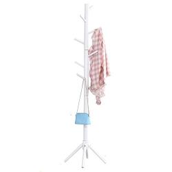 Tree Coat Rack Hanger Simple Clothes Rack, Wood Color, White, Brown, 50cm50cm175cm Haiming (Color : White)