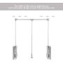 SOULONG Wardrobe Hanger, Lift/Pull Down Adjustable Width Wardrobe Clothes Hanging Rail Soft Return Space Saving, Aluminum Closet Storage Organizer Clothes Hanger Adjustable (450-600mm)