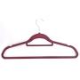 10pcs Random Color Flocking Clothes Hangers Suit Hangers Ultra Thin Space Saving Hook Durable Clothes Hang