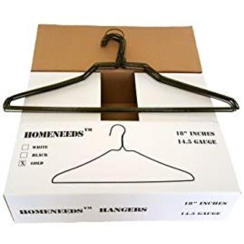 200 Gold Wire Hangers 18" Standard Clothes Hangers (200, Gold) 200 Gold Wire Hangers 18" Standard Clothes Hangers (200, Gold)