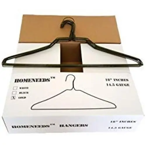 200 Gold Wire Hangers 18" Standard Clothes Hangers (200, Gold) 200 Gold Wire Hangers 18" Standard Clothes Hangers (200, Gold)