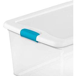 STERILITE 106 Qt. Stackable Storage Boxes Container (4 Pack) + 64 Qt Boxes (6 Pack)