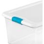 STERILITE 106 Qt. Stackable Storage Boxes Container (4 Pack) + 64 Qt Boxes (6 Pack)