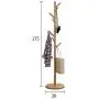 Aviat Coat Rack Free Standing Wooden Holder,Multifunctional&Super Easy Assembly&Sturdy,Hallway/Entryway Coat Hanger Stand Storage Shelf for Clothes, Suits,Shoes,Bag Scarf [Ship from USA] (Khaki)