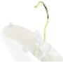 HANGERWORLD 10 Ivory 17inch Satin Padded Top Coat Clothes Wedding Garment Dress Hangers with Buttons