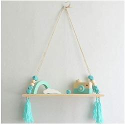 Random Color Wood Beads Tassel Cute Bedroom Wall Wooden Hanging Clothing Storage Kids Room Clothes Hanger Decoration Baby Gift