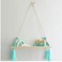 Random Color Wood Beads Tassel Cute Bedroom Wall Wooden Hanging Clothing Storage Kids Room Clothes Hanger Decoration Baby Gift