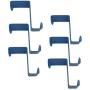 Doitb 12pcs Over Door Hanger Stainless Steel Hanging Hooks for Bathroom Bedroom Office Cabinet Draw Clothes Kitchenware Pots Utensils anging Hooks Hangers for Bathroom Bedroom Office and Kitchen Blue