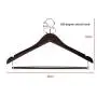 Nature Smile Contoured Wooden Hangers Sturdy Wood Suit Coat Hangers with Locking Bar Chrome Hook Pack of 5 (Walnut) Nature Smile Contoured Wooden Hangers Sturdy Wood Suit Coat Hangers with Locking Bar Chrome Hook Pack of 5 (Walnut)