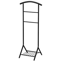 Kings Brand Furniture - Amos Metal Suit Valet Rack Stand Organizer, Black