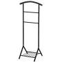 Kings Brand Furniture - Amos Metal Suit Valet Rack Stand Organizer, Black Kings Brand Furniture - Amos Metal Suit Valet Rack Stand Organizer, Black