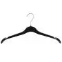 HANGERWORLD 15 Black 16inch Plastic Notched Coat Clothes Garment Top Hangers with Metal Hook HANGERWORLD 15 Black 16inch Plastic Notched Coat Clothes Garment Top Hangers with Metal Hook