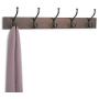 AmazonBasics Wall Mounted Coat Rack, 5 Standard Hooks, Set of 2, Walnut