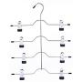 5pcs 4 Layers Stainless Steel Multifunctional Clothes Hangers Pants Storage Hangers Cloth Rack Multilayer Storage Cloth Hanger