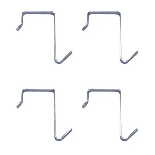 HanLingGG Over the Door Hanger Hook 4 Pack Silver Pocket Chart Hanging Hooks Metal Space Saving Organizer for Coat Towel Bag Robe Clothes HanLingGG Over the Door Hanger Hook 4 Pack Silver Pocket Chart Hanging Hooks Metal Space Saving Organizer for Coat Towel Bag Robe Clothes