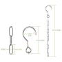 Closet Space Saving Metal Clothes Hangers Chain (5 Pack)