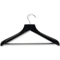 Honey-Can-Do HNGZ01524 Wood Wide Shoulder Suit Hangers, 2-Pack, Black