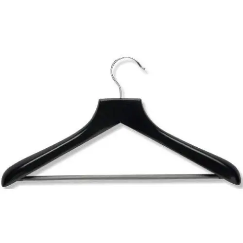 Honey-Can-Do HNGZ01524 Wood Wide Shoulder Suit Hangers, 2-Pack, Black