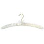 HANGERWORLD Pale Ivory 17inch Satin Padded Top Coat Clothes Wedding Garment Dress Hanger