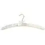 HANGERWORLD Pale Ivory 17inch Satin Padded Top Coat Clothes Wedding Garment Dress Hanger