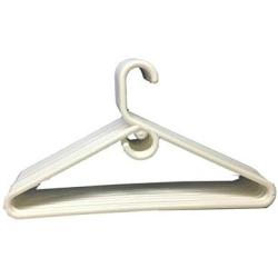 THE UM24 Heavy Duty Tubular Cloth Hangers Jumbo Plastic Adult Cloth Coat Suit Closet Organization Hanger - White (10)