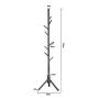 HTDZDX Rubber Wood Coat Rack Floor Standing with 9 Hooks,Tree Clothes Hat Hanger Rack Organizer Bedroom Furniture,18.9x67.3 Inches (Color : A)