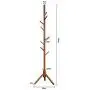DPPAN Coat Racks Free-Standing Solid Wood, Tree Entryway Coat Rack Stand 8 Hooks, Coat Hanger Holder for Clothes Hats Scarves,#2