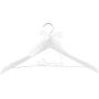 Ella Celebration Bride to Be Wedding Dress Hanger Wooden and Wire Bridal Hangers for Brides (White with Silver Wire)