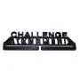 Challenge Accepted Running Marathon Sports Medal Display Rack Holder Hanger for Wall - Hang Your Race Medals