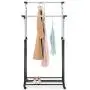 Whitmor Adjustable Double Garment Rack -Rolling Clothes Organizer - Chrome Whitmor Adjustable Double Garment Rack -Rolling Clothes Organizer - Chrome