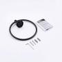 KES Towel Ring Matte Black Hand Towel Holder SUS 304 Stainless Steel Bathroom Round Ring Towel Hanger Wall Mount, A2180-BK