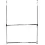 Oceanstar 2-Tier Portable Adjustable Rod Closet Hanger, Chrome