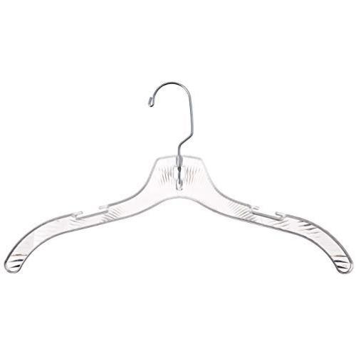 Homz 4 Count Swivel Neck Crystal Cut Shirt Hanger, Clear, 4 Piece