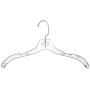 Homz 4 Count Swivel Neck Crystal Cut Shirt Hanger, Clear, 4 Piece