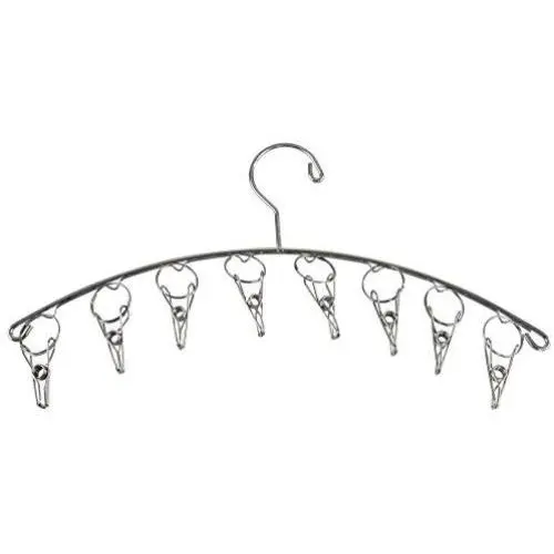 Home-X Drip-Dry Stainless Steel Clothes Drying Hanger, Laundry Clothesline, 8 Built-in Clothespins, Heavy-Duty Clothes Hangers, Dry Socks Towels Bras Baby Clothes, Gloves-16”x4” Home-X Drip-Dry Stainless Steel Clothes Drying Hanger, Laundry Clothesline, 8 Built-in Clothespins, Heavy-Duty Clothes Hangers, Dry Socks Towels Bras Baby Clothes, Gloves-16”x4”