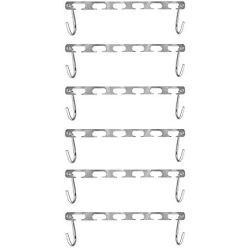 6pcs Magic Clothes Hanger Hanging Chain Metal Cloth Closet Hanger Shirts Tidy Save Space Organizer Hangers for Clothes