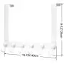 WEBI Over The Door Hook Door Hanger,Over The Door Towel Rack with 6 Coat Hooks for Hanging,Door Coat Hanger Over Door Coat Rack for Towels,Clothes,Back of Bathroom,White