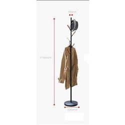 Simple Iron Wood Floor Hangers Coat Racks Landing Bedroom Hangers European Style Clothes Hanger 32cm32cm175cm ( Color : Brown )