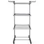 LeiAn Clothes Hangers, 3-Layer Portable Practical Clothes Dryer Gray Drying Rack Outdoor Multi-Function Clothing Hangers, for Coat Jacket Sweater Shirt Strong, Durable LeiAn Clothes Hangers, 3-Layer Portable Practical Clothes Dryer Gray Drying Rack Outdoor Multi-Function Clothing Hangers, for Coat Jacket Sweater Shirt Strong, Durable