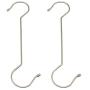 Maydahui 14PCS Extra Long S Shaped Hooks(7PCS 16 inch+7PCS 12 inch) Plant Hanging Hooks Stainless Steel Silver Hanger for Kitchenware Pergola Bird Feeder Flower Basket Indoor Outdoor Uses