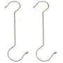 Maydahui 14PCS Extra Long S Shaped Hooks(7PCS 16 inch+7PCS 12 inch) Plant Hanging Hooks Stainless Steel Silver Hanger for Kitchenware Pergola Bird Feeder Flower Basket Indoor Outdoor Uses