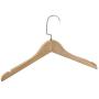 RDEXP 38x23x1cm Natural Wood Hangers Wooden Coat Hanger Wooden Suit Hangers with Flat Hook Clothes Hangers Set of 5