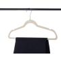 Home-it 319 Premium Velvet Heavy duty-50 Pack Non Slip Ivory Suit Clothes Hanger Hook Swivel 360-Ultra Thin