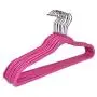 Quality Plastic Non Velvet Non-Flocked Thin Compact Hangers 360 Degree Swivel Hook (Pink Color, 50)