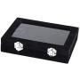 Zerone Jewelry Box, 3 Colors Composite Board Lint Jewelry Rings Storage Boxes Display Case Holder Organizer(Black)