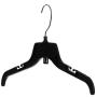 Mainetti 484 Recycled Black Plastic Hangers with Rotating Metal Hook and Notches for Straps, Great for Shirts/Tops/Dresses, 17-Inch (Value Pack of 200) Mainetti 484 Recycled Black Plastic Hangers with Rotating Metal Hook and Notches for Straps, Great for Shirts/Tops/Dresses, 17-Inch (Value Pack of 200)